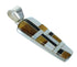 Southwest Multicolor Inlay And Genuine Sterling Silver Slide Pendant WX63746
